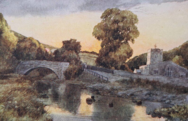 Last week we filmed #AllCreaturesGreatAndSmall in Hubberholme, a Wharfedale village which JB Priestley called “the smallest, pleasantest place in the world.” This 1908 watercolour is by Gordon Home #YorkshireDales