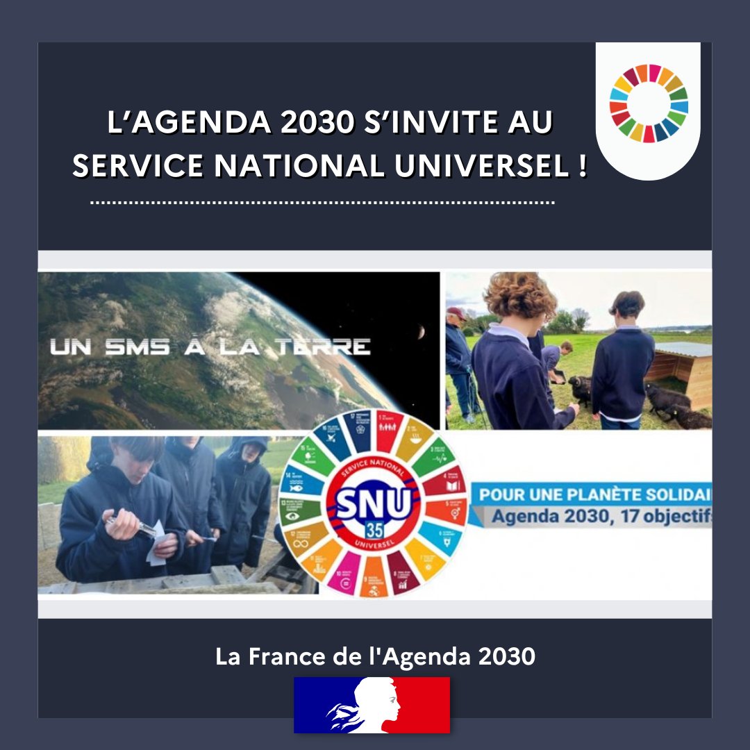 🌍🎈 Le Service National Universel en Ille-et-Vilaine (35) met l'#Agenda2030 au cœur de son action ! 🧐Avec un programme axé sur le développement durable, les jeunes citoyens sont engagés dans des projets alignés sur 8 des 17 #ODD de l'@ONU_fr➡️agenda-2030.fr/a-la-une/mobil…?