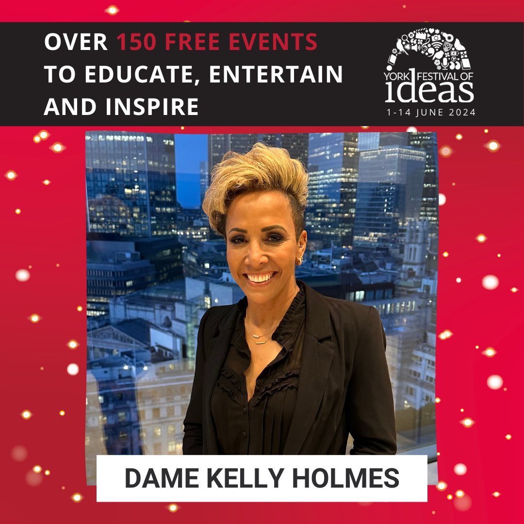 💡👀 We can’t wait to welcome double Olympic champion Dame Kelly Holmes to this year’s festival! At an event hosted in partnership with the French Embassy in the UK @FranceintheUK, she’ll be part of an expert panel discussing elite sports ahead of the 2024 Olympics. #YorkIdeas