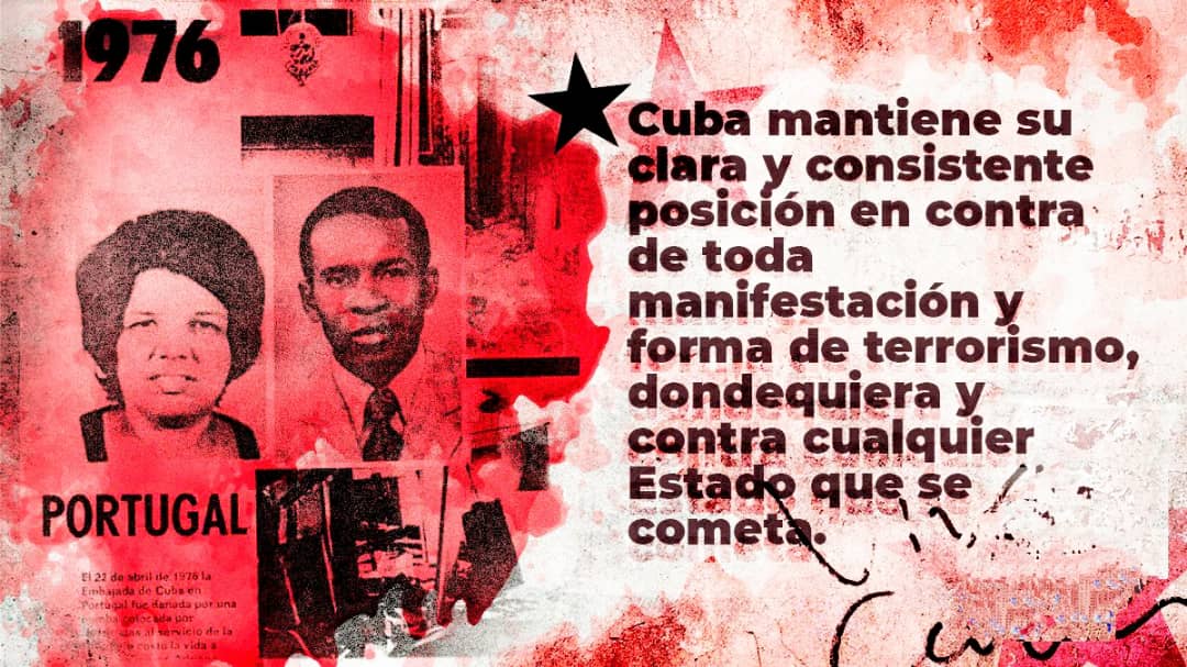 El 22 de abril de 1976,  se produjo la explosión de una bomba en la Embajada de Cuba en Lisboa, hecho en el que murieron los diplomáticos Adriana Corcho Calleja y Efrén Monteagudo Rodríguez
#CubaIslaBella
#JóvenesEnRevolución
#MartiEnVictoria