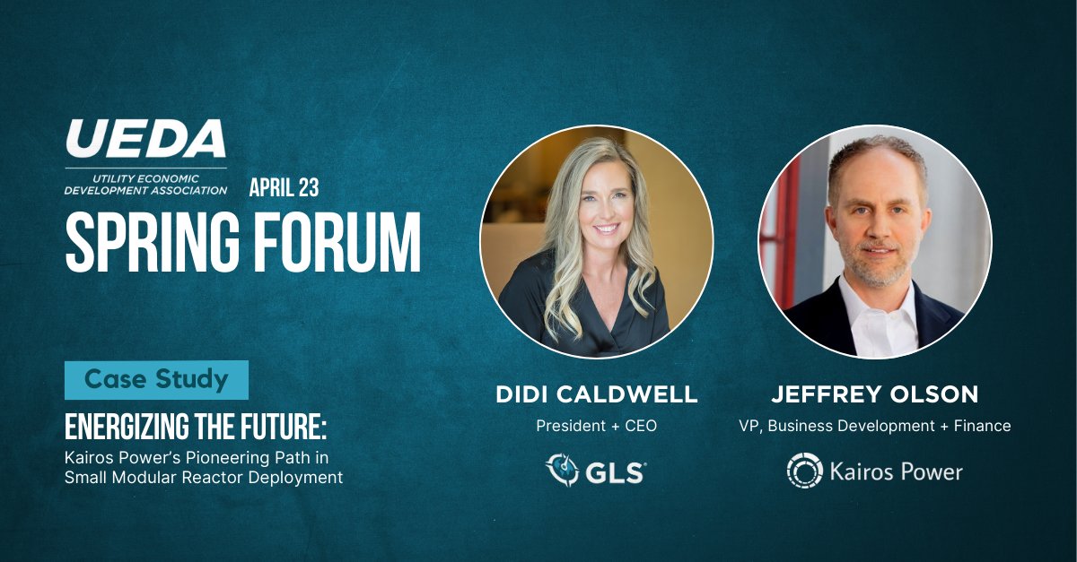 Global Location Strategies (@glsconsults) on Twitter photo We're in the Big Easy for <a href="/utilityeda/">@UtilityEDA</a>'s Spring Forum this week! Didi Caldwell will be joined by <a href="/kairospower/">Kairos Power</a> VP Jeffrey Olson to present a case study on GLS' work with Kairos and detail the company's innovative approach to small modular reactor deployment. We're in the Big Easy for <a href="/utilityeda/">@UtilityEDA</a>'s Spring Forum this week! Didi Caldwell will be joined by <a href="/kairospower/">Kairos Power</a> VP Jeffrey Olson to present a case study on GLS' work with Kairos and detail the company's innovative approach to small modular reactor deployment.