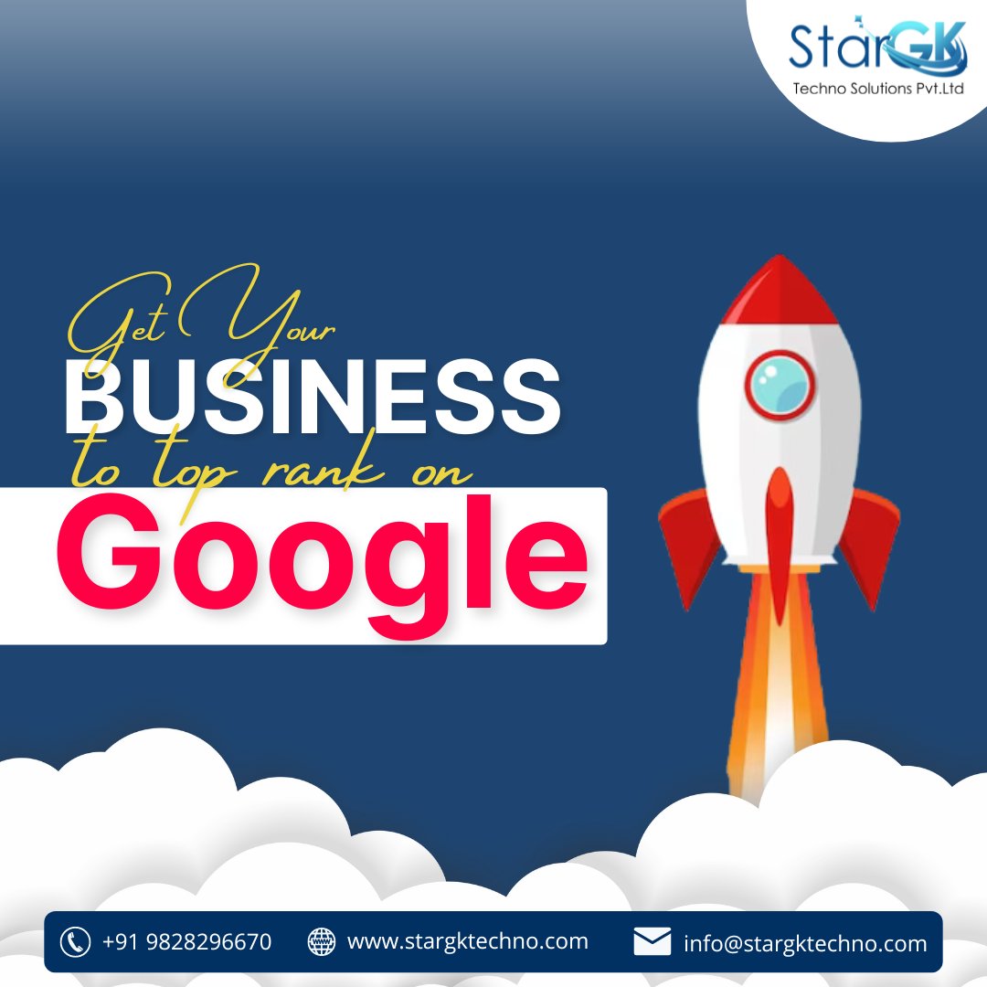 StargkL's tweet photo. Ready to take your business to the top of Google's search rankings?
With StarGK Techno Solutions, you can elevate your online presence and attract more customers than ever before.
Call now at +91-9828296670

#stargktechno #business #businessgrowth
#businessgrowthexpert #Surat https://t.co/intNsBryOk