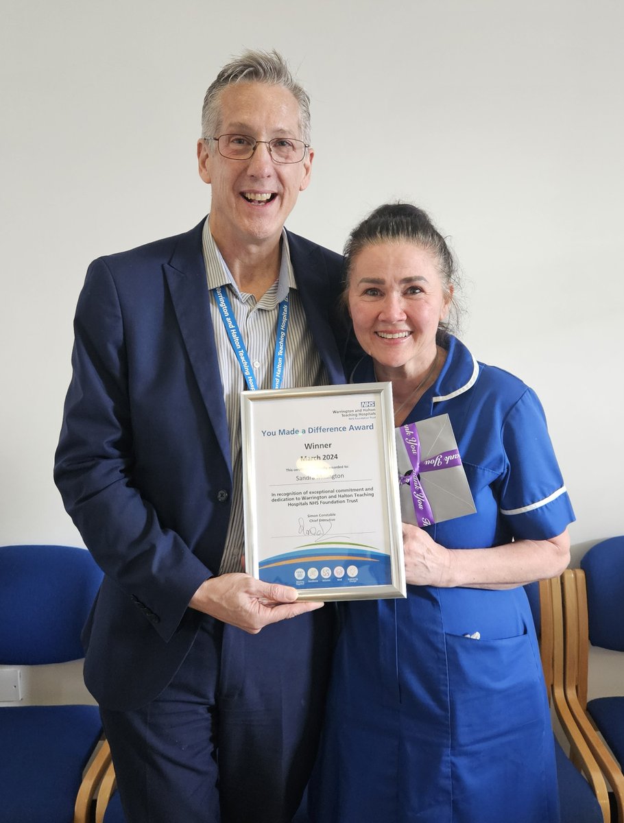 Congratulations to Sandra Millington from the Early Pregnancy Unit, for winning the You Made a Difference Award 👏 Sandra was nominated by a patient for the care & support shown to both the patient & their partner throughout their pregnancy journey so far 💙 #YouMadeADifference