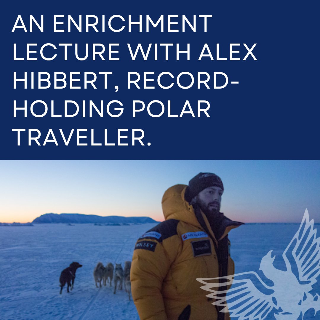 On Wednesday 24th April at 16:15, Alex Hibbert will be joining us for an Enrichment lecture in the Friarage Theatre! It will be a rare opportunity to hear from such a ground-breaking and experienced explorer. Pupils and parents are more than welcome! #EnrichmentLecture