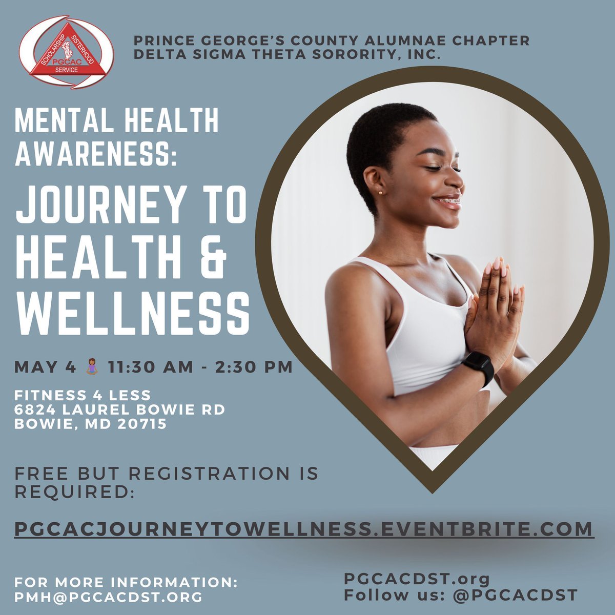 We're focusing on mental health and overall wellness at our Journey to Health & Wellness event on May 4. Join us for line dancing and yoga, too!
Register today: pgcacjourneytowellness.eventbrite.com
#PGCACDST #JourneytoWellness