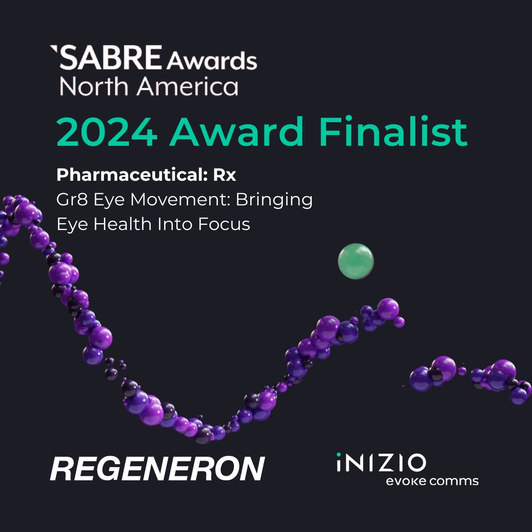 The Gr8 Eye Movement has been named a 2024 North American #SABREAwards finalist by @Provoke_News! The campaign aims raise awareness about certain serious retinal diseases & encourage those at-risk to make vision a top priority. Learn more: hubs.li/Q02tjXhV0 #Awards