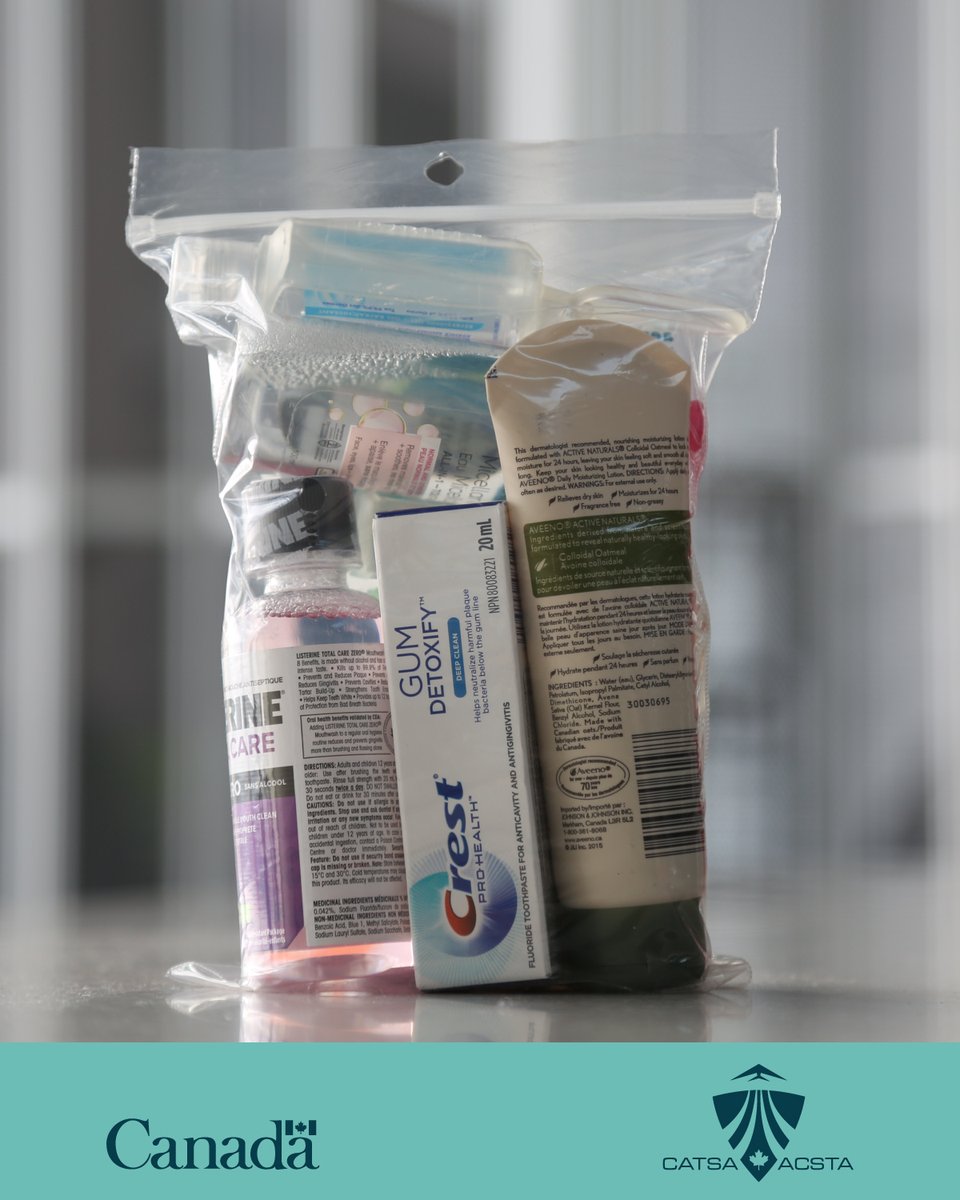 When going through airport security screening, all liquids, aerosols and gels must be in containers of 100ml or less and placed in a clear, 1L resealable bag. You will be asked to place the bag in a bin to be scanned.
ow.ly/t1fh50QvArz 
#Prepare2Fly 🛫