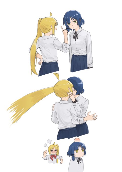 伊地知虹夏 ,山田リョウ 「叱られ山田 」|此糸のイラスト