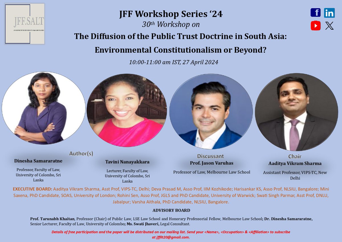 Junior Faculty Forum for South Asian Law Teachers tweet media