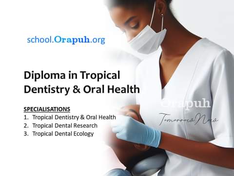 Specialise in tropical dental care with our comprehensive Diploma in Tropical Dentistry & Oral Health (DTDOH) programme (3 tracks). Enhance your dental career and make a difference in tropical communities! Enrol today at school.orapuh.org #dental #orapuh #oralhealth