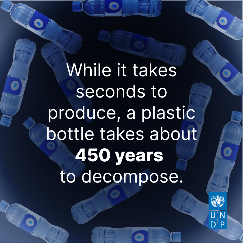 Plastic surrounds us. It's in our water, food, air and beyond. Addressing plastic pollution at every stage of production is key to preserve our planet 🌎, our only home. Discover more on this #EarthDay and join us to #BeatPlasticPollution: go.undp.org/1ccL