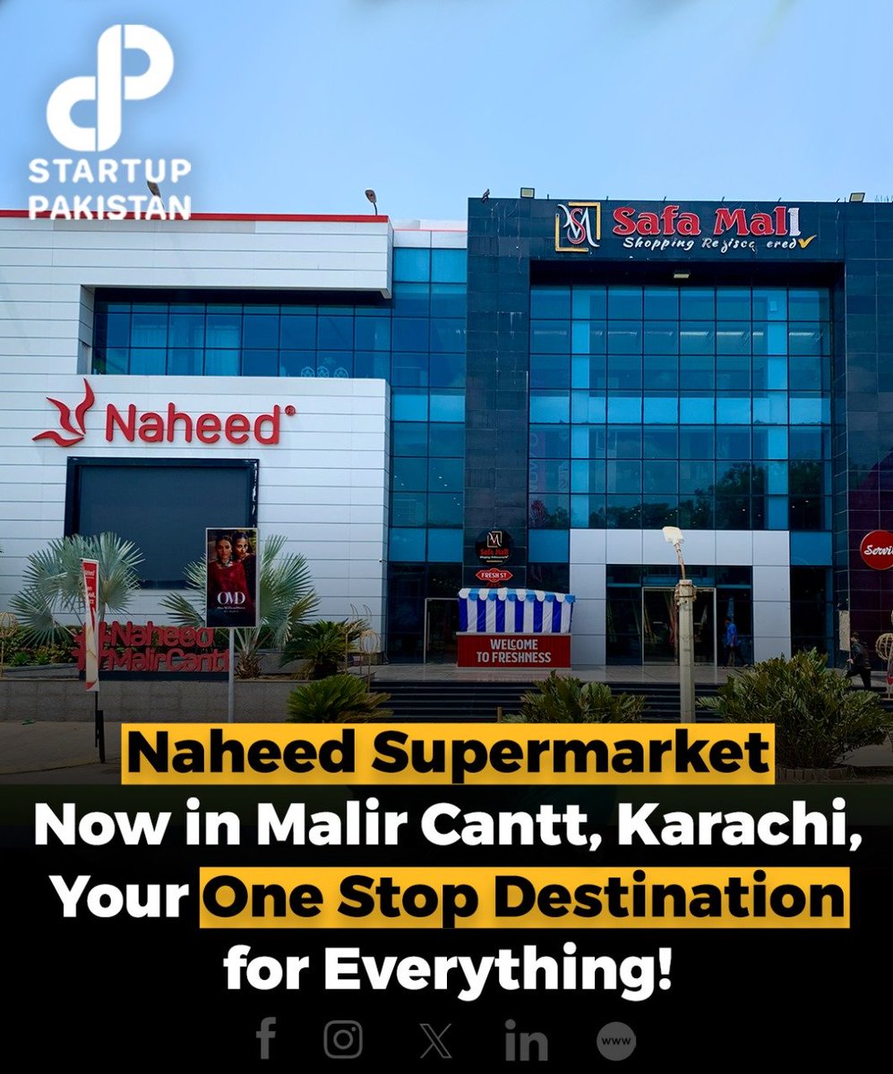 The new branch inside Safa Mall, Malir Cantt promises to deliver the same exceptional quality and convenience, with a wide selection of products. 

Pin: maps.app.goo.gl/jGnw86S3rcaXPJ… 
#NaheedSupermarket #NewBranch #SafaMall #MalirCantt #Karachi