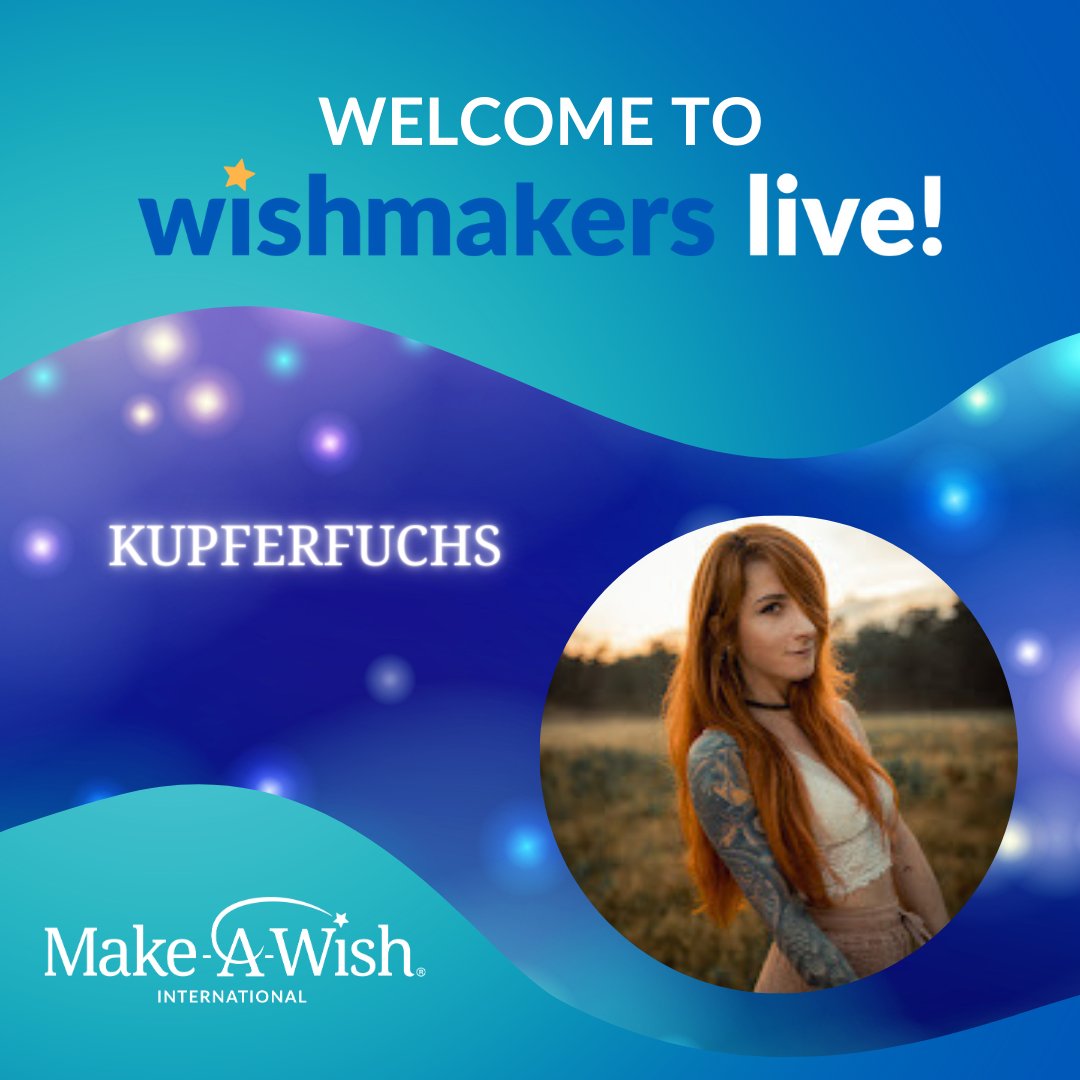 Welcome to WISHMAKERS LIVE! @KupferFuchs ! Join the nice and relaxing vibe to support @MakeAWishDE as they grant wishes to children living with critical illnesses! You can join too at tiltify.com/make-a-wish-in…. #twitch #TwitchStreamers #YouTube #YouTubeLive