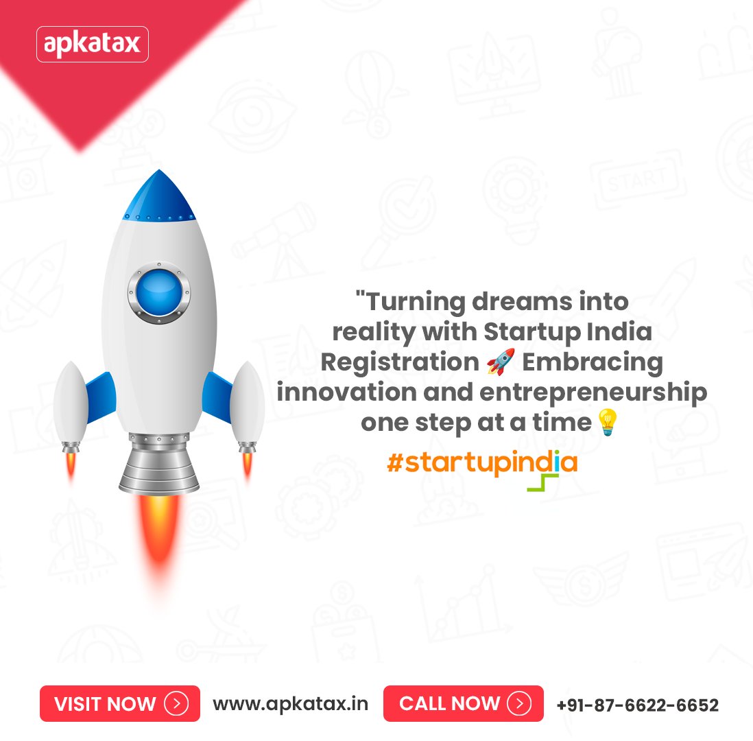 'Turning dreams into reality with Startup India Registration Embracing innovation and entrepreneurship one step at a time

@apkataxofficial

#companyregistration #gst #company #business #registration #startup #tax #trademark #businessregistration #companyformation #fssai