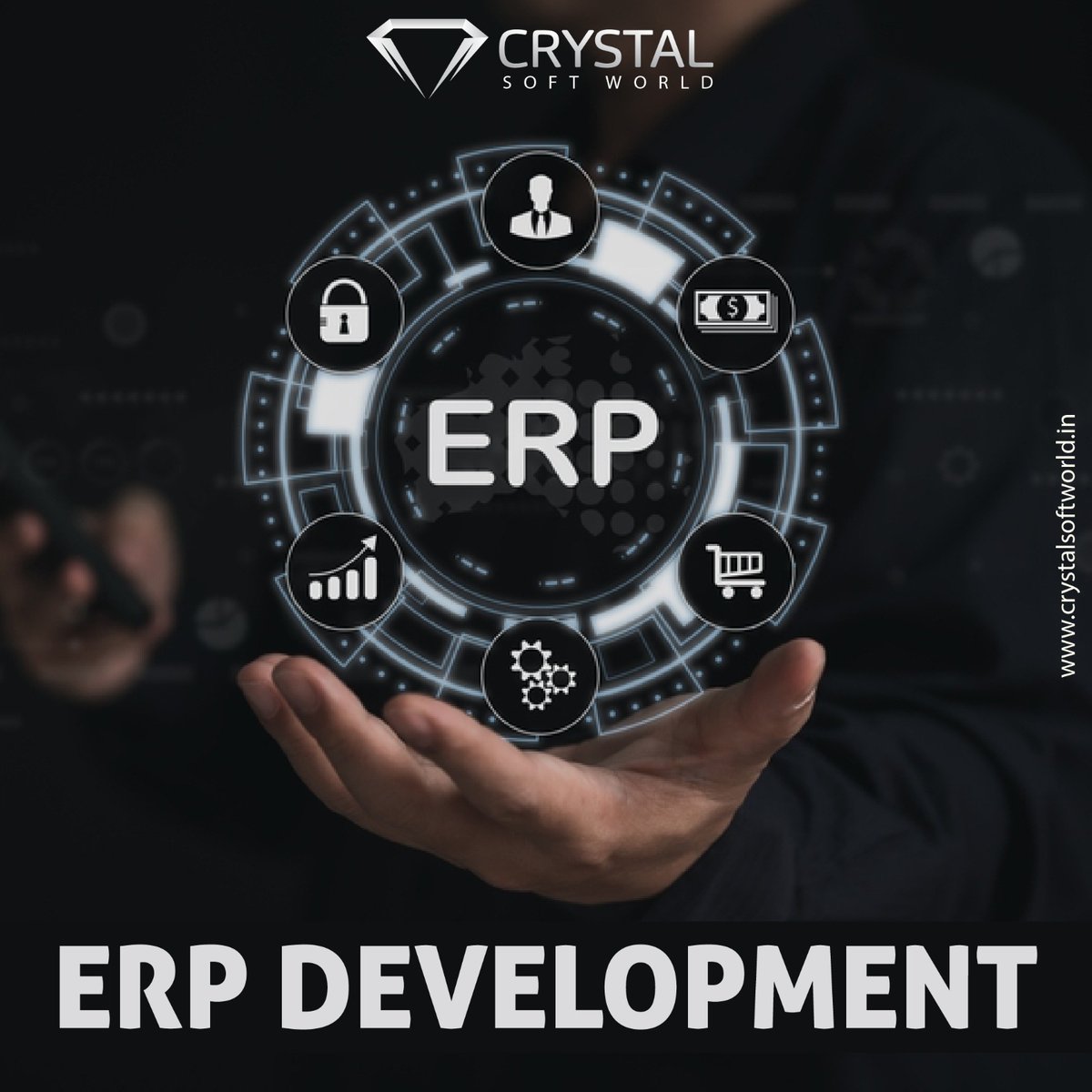 Empower your business with customized ERP solutions tailored to your unique needs! Our expert team specializes in crafting cutting-edge ERP systems that streamline operations, boost efficiency, and drive growth. 📷📷
.
.
#crystalsoftworld #ERPDevelopment #BusinessOptimization
