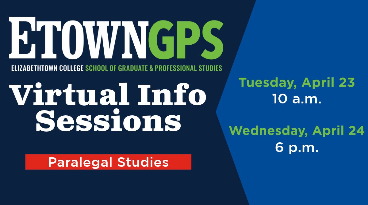 The #EtownGPS Associate of Science in Paralegal Studies is crafted for aspiring paralegals & legal assistants, providing them with options to obtain the skills needed to serve the community with integrity & dedication. Join us for a virtual info session: bit.ly/3vrxf8n.