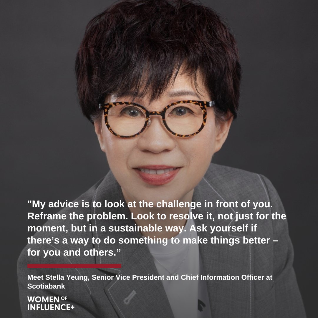 What drives a tech executive to success? For Stella Yeung, Senior Vice President and Chief Information Officer of Global Technology Applications at @scotiabank, it's the passion for helping others. womenofinfluence.ca/2024/04/22/tec… #FromOurPartner