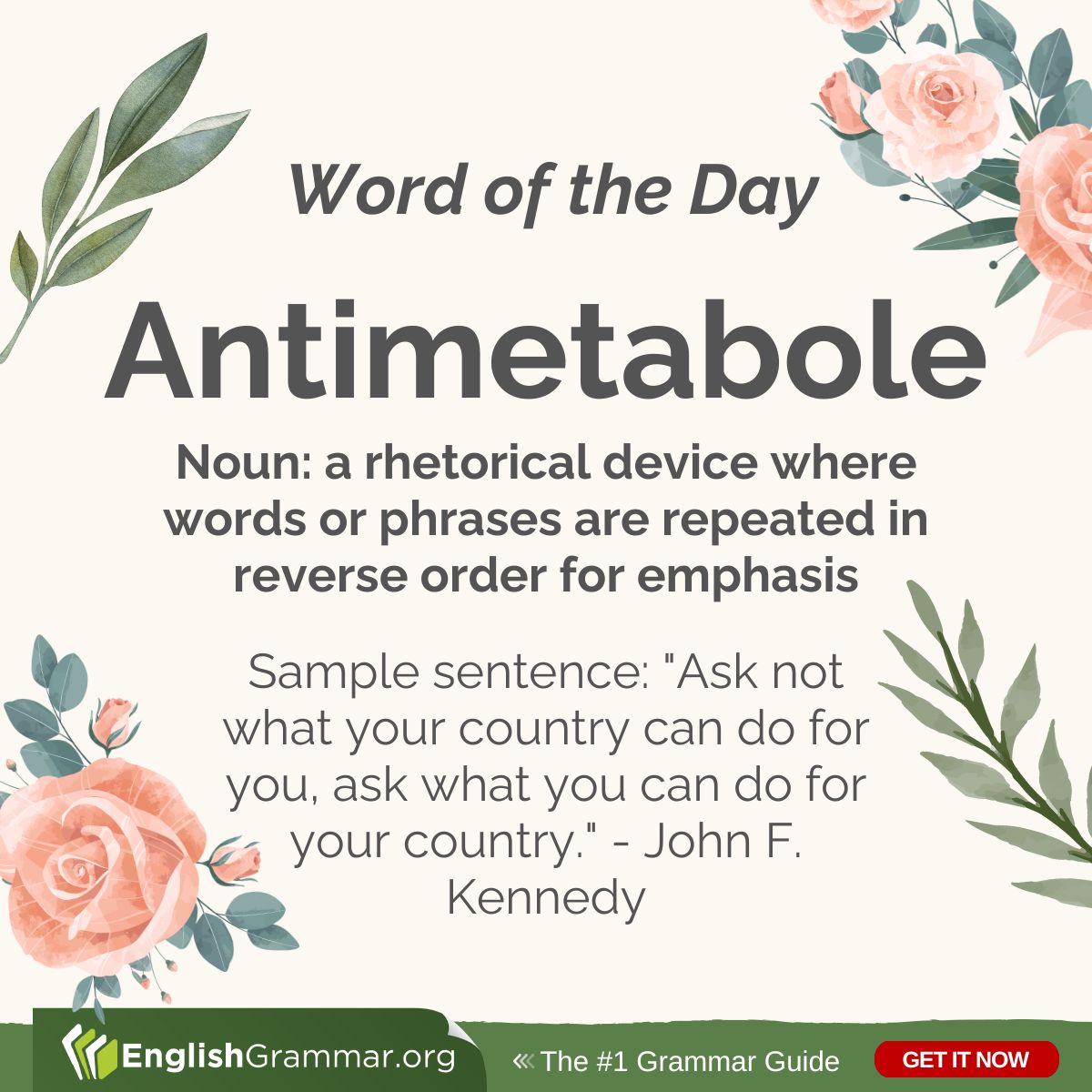 What is antimetabole?

#vocabulary #amwriting #writing