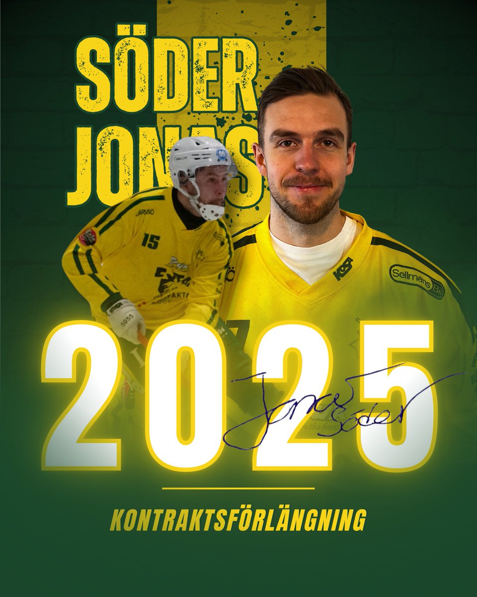 LjusdalsBK's tweet image. Ångloket på högerkanten fortsätter i gulgrönt!
🟡🟢

📣 "Det är en klubb som betyder väldigt mycket för
mig..."

Läs mer om förlängningen på ljusdalbandy.se
#letsgolbk #hejaljusdal #JS15