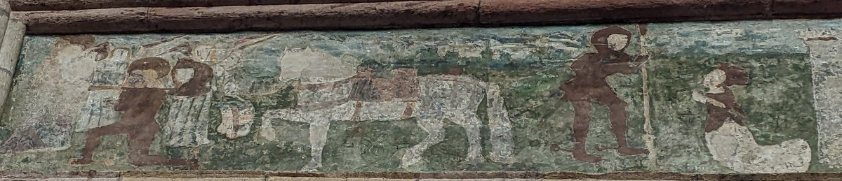 #MedievalMonday remnants of a C15th wall painting at Newbold Astbury in Cheshire.
#medieval #churches #originalart 
#warsoftheroses #knight #HistoricalFiction
smharrisonwriter.com