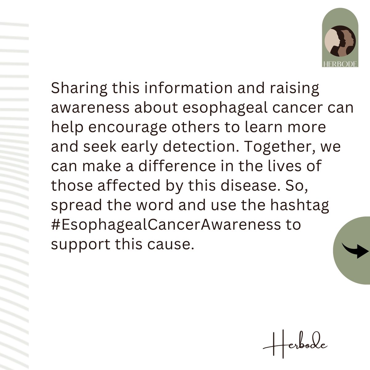 How can you help unaware victims of this cancer?? Share this information, spread the word and use the hashtag #EsophagealCancerAwareness to support the cause.

Together, we can make a difference in the lives of those affected by this disease💚