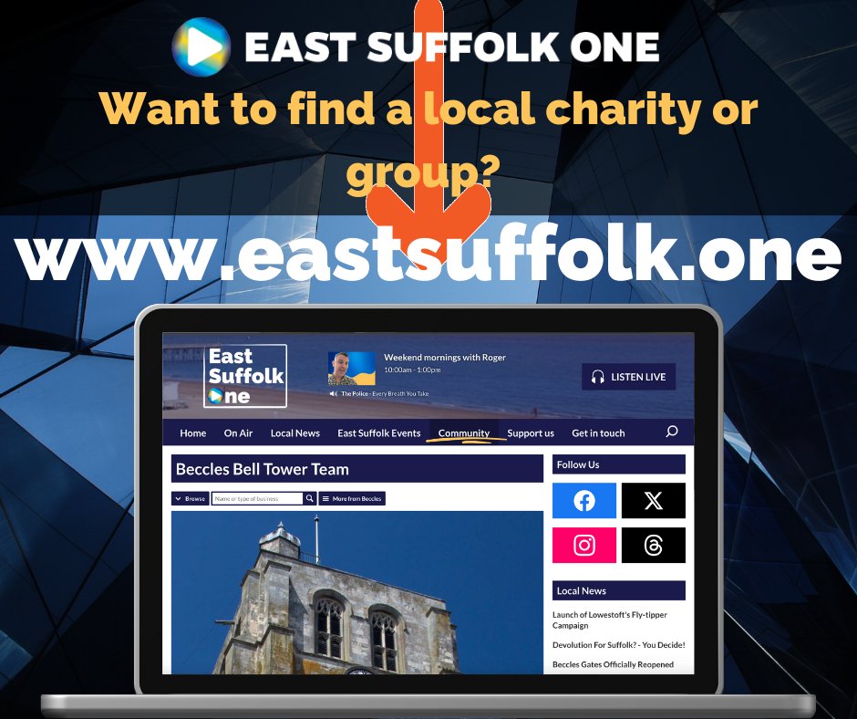 Oh! We've got a fancy new website! And we've put our community at the heart of it. Take a look at our Community Connections page to find local groups and charities. #suffolk #events #southwold #lowestoft #beccles #halesworth