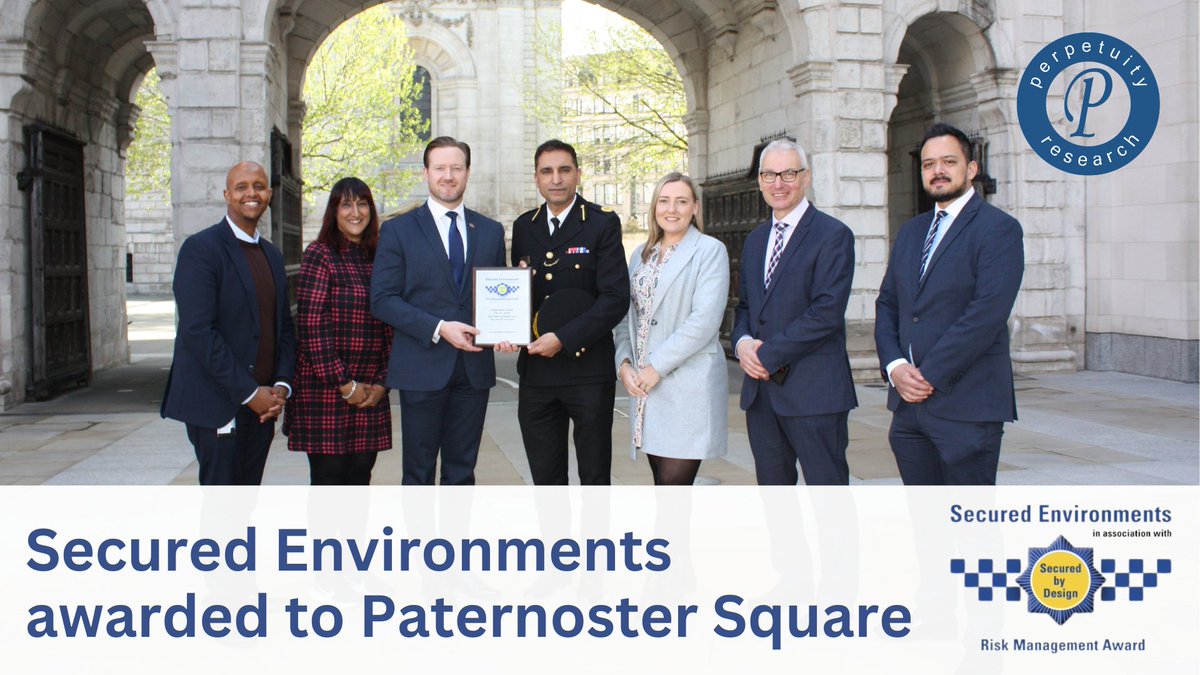 Perpetuity Research (@perpresearch) on Twitter photo 🎉 Congratulations to Paternoster Square for being awarded the prestigious Secured Environments award!
🔎Read more > perpetuityresearch.com/4008/secured-e…
<a href="/PoliceCPI/">PoliceCPI</a> <a href="/p_sq/">Paternoster Square</a> <a href="/Savills/">Savills</a> <a href="/CIS_SecurityLtd/">CIS Security Ltd</a> 🎉 Congratulations to Paternoster Square for being awarded the prestigious Secured Environments award!
🔎Read more > perpetuityresearch.com/4008/secured-e…
<a href="/PoliceCPI/">PoliceCPI</a> <a href="/p_sq/">Paternoster Square</a> <a href="/Savills/">Savills</a> <a href="/CIS_SecurityLtd/">CIS Security Ltd</a>