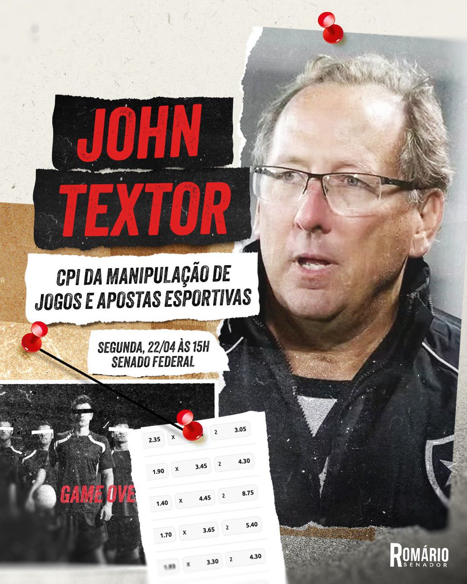 John Textor será nossa primeira testemunha na CPI da Manipulação de Jogos e Apostas Esportivas. Sócio majoritário da Sociedade Anônima de Futebol (SAF) Botafogo de Futebol e Regatas, ele afirma ter provas de manipulação de resultados no futebol brasileiro, envolvendo a