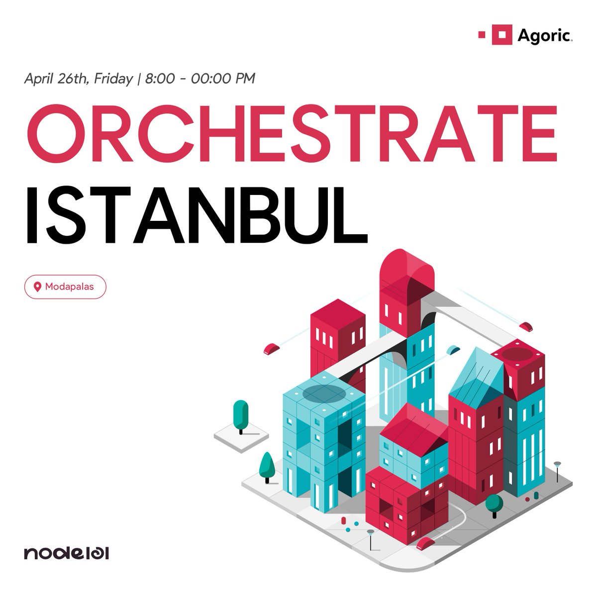 🏗️ @Agoric Türkiye ve @node_101 ekibi olarak bir araya geliyoruz 🥁 Orchestrate İstanbul için her şey hazır 🎶 Etkinliğimizde yer durumunun sınırlı olduğunu göz önünde bulundurarak, kaydınızı hızlıca yapmayı unutmayın. 📅 26 Nisan Cuma 📍 Moda Palas 🎟️ lu.ma/orchestrate-is…