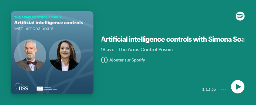 EU Non-Proliferation and Disarmament (@eu_nonprolif) on Twitter photo 🎙️ Join <a href="/walberque/">William Alberque</a> and Dr. <a href="/Simona_Soare/">Dr Simona R. Soare</a> as they navigate the world of #AI as a dual-use technology. From #military integration to ethical dilemmas, delve into the forefront of AI's impact on society, #warfare, and governance.
🎧🔗bit.ly/4dlJILZ 🎙️ Join <a href="/walberque/">William Alberque</a> and Dr. <a href="/Simona_Soare/">Dr Simona R. Soare</a> as they navigate the world of #AI as a dual-use technology. From #military integration to ethical dilemmas, delve into the forefront of AI's impact on society, #warfare, and governance.
🎧🔗bit.ly/4dlJILZ
