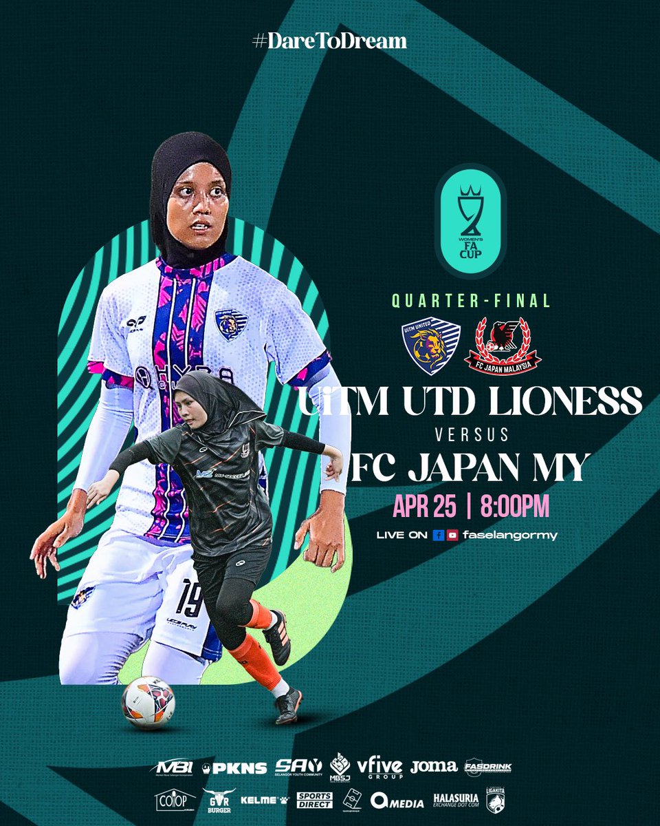 QUARTER-FINAL WOMEN'S FA CUP 2024 Berikut merupakan jadual perlawanan bagi saingan suku akhir Women's FA Cup yang bakal berlangsung di Arena MBSJ, Subang Jaya pada Rabu dan Khamis ini.