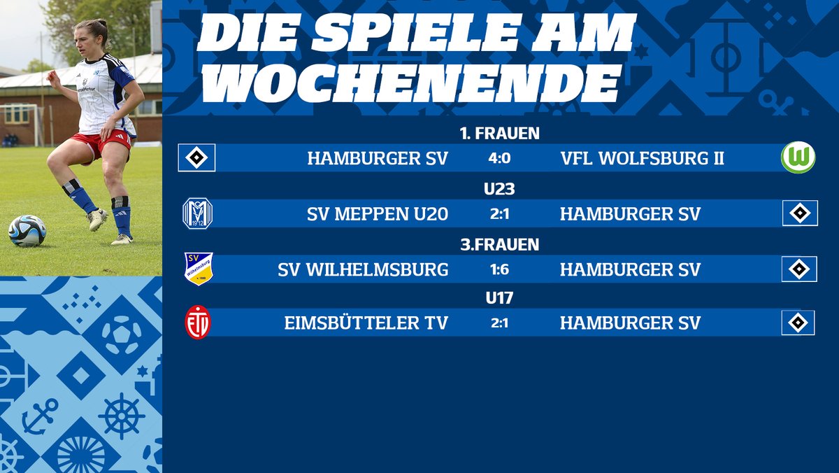 4️⃣ Spiele, 2️⃣ Siege - die Partien vom Wochenende 👇 #nurderHSV