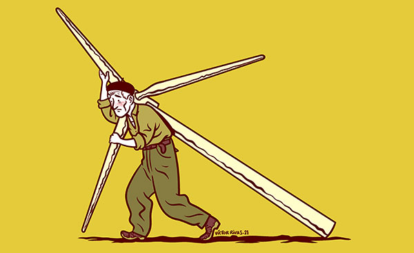 c_do_vento's tweet photo. "Viacrucis" (2021), debuxo de #VíctorRivas para @a_courel. https://t.co/NdvUIhtdnO