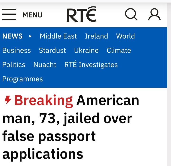 Asylum Illegals who come to Ireland on bogus passports should also be jailed and then deported.

#EnforeTheLaw
#EndDirectProvision 
#SendThemBack 
#IrelandisFull 

rte.ie/news/2024/0422…