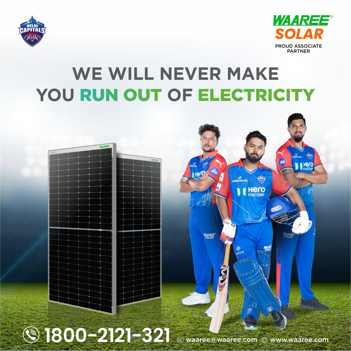 Waaree Solar Energy Solutions will ensure you always have reliable & abundant power - we promise you'll never run out of electricity!
#delhicapitals #waaree #waareesolar #ipl #ipl2024