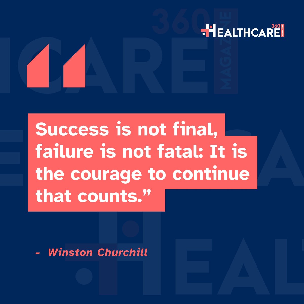 Success and failure are both part of the journey. The important thing is to never give up, just like Winston Churchill said: “Success is not final, failure is not fatal: It is the courage to continue that counts.”

#Success #Persistence #WinstonChurchill