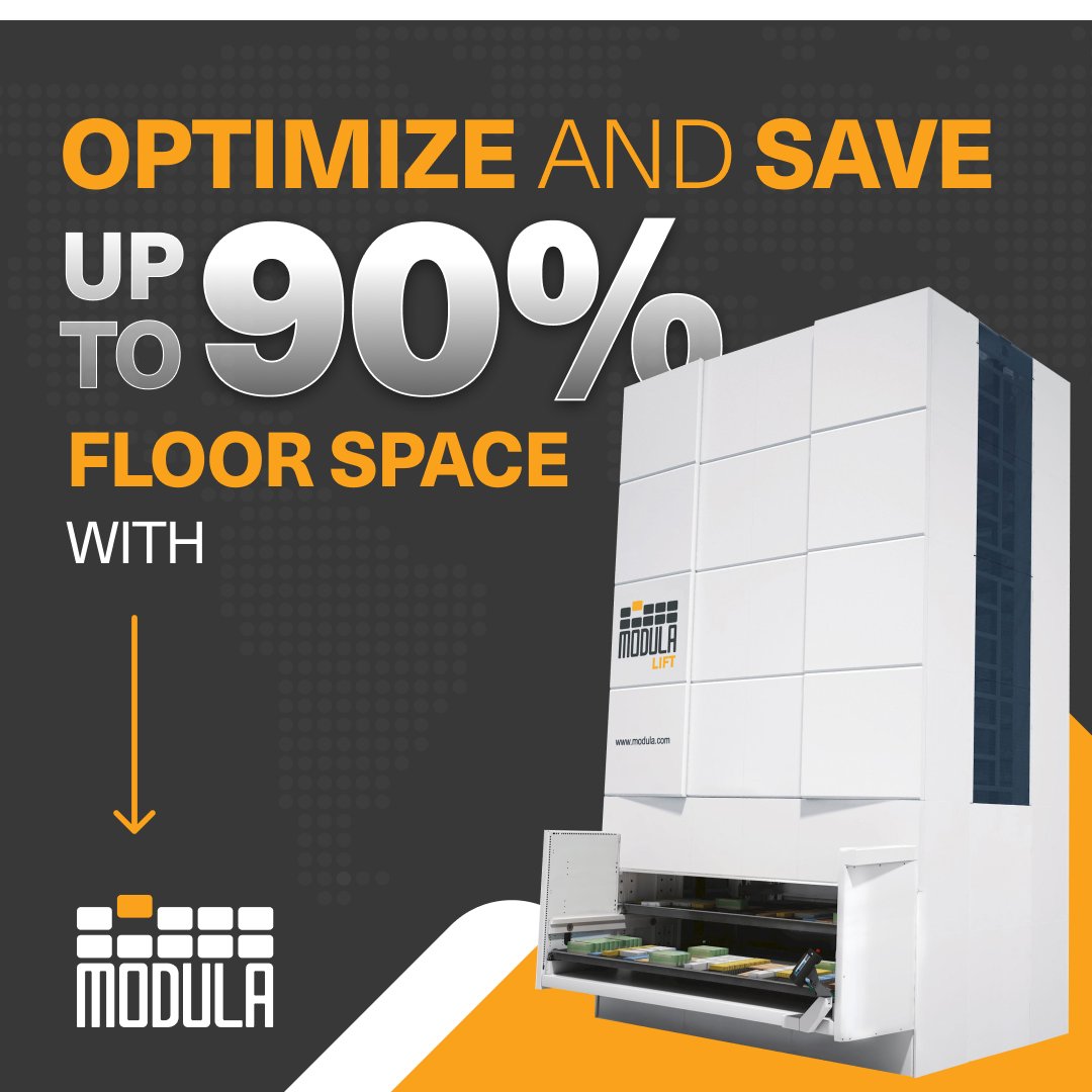 Revolutionize your warehouse operations with Modula's storage solutions. Our vertical lift modules (VLMs) are designed to optimize your storage space. Learn more about Modula here: bit.ly/3IWUjim #WarehouseLogistics #VLM #ModulaUSA #WarehouseManagement