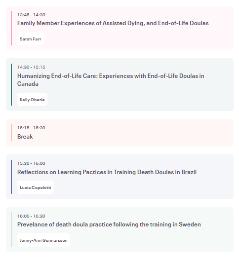 End-of-Life Doula International Reserach Symposium Day 1: 9 speakers from 5 countries sharing some of the first innovative research about end-of-life doulas from different parts of the world. 👇Registere here: eold.org/upcoming-event… #EOLD2024