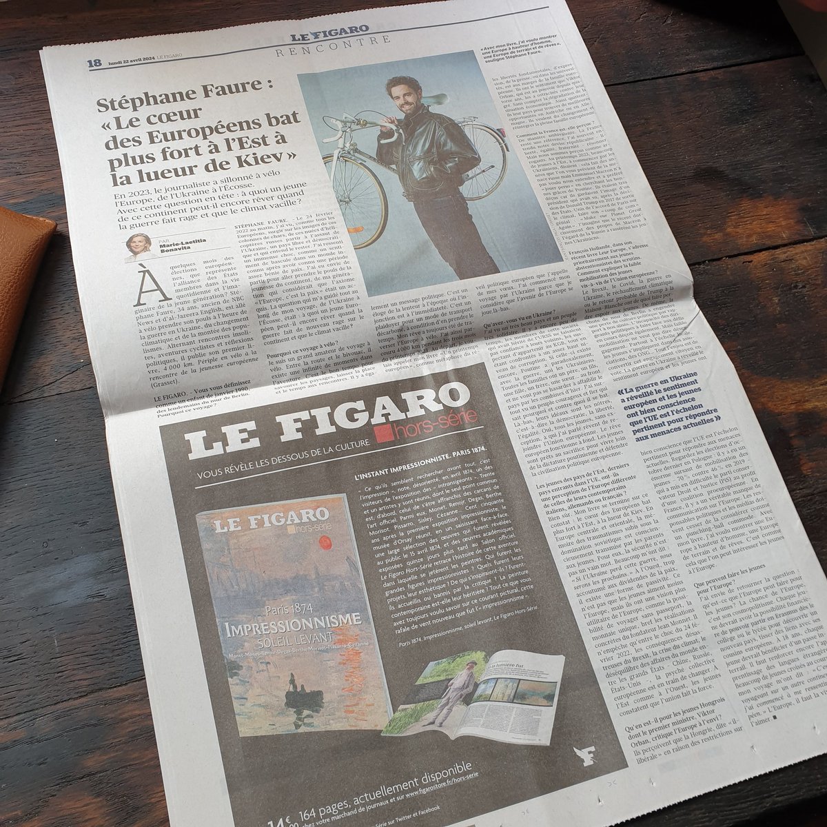 Première interview au sujet de '4000 KM' dans @Le_Figaro du jour :) #Europeennes2024 #Europe @EditionsGrasset