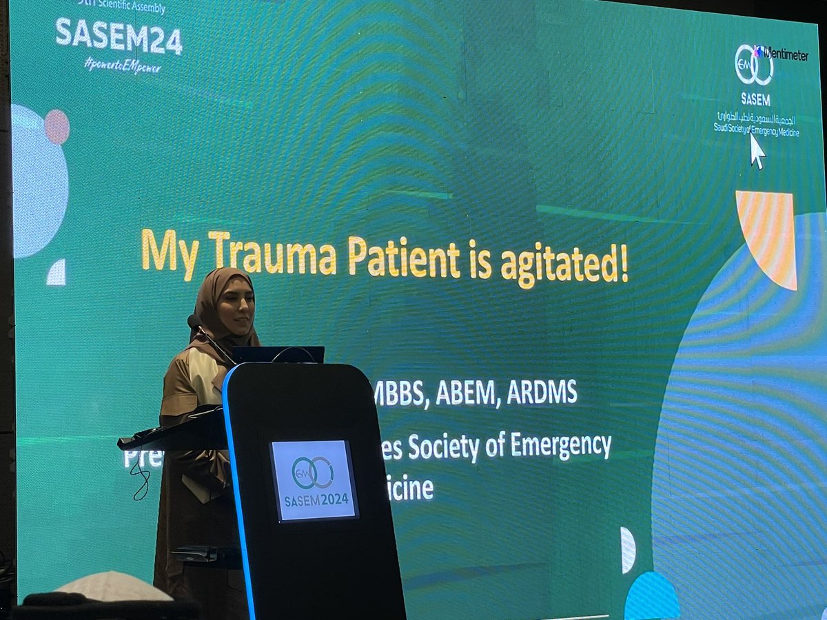 Dr @RBuhumaid talking about a non POCUS topic…😀 #SASEM24 #powertoEMpower @UAE_ESEM