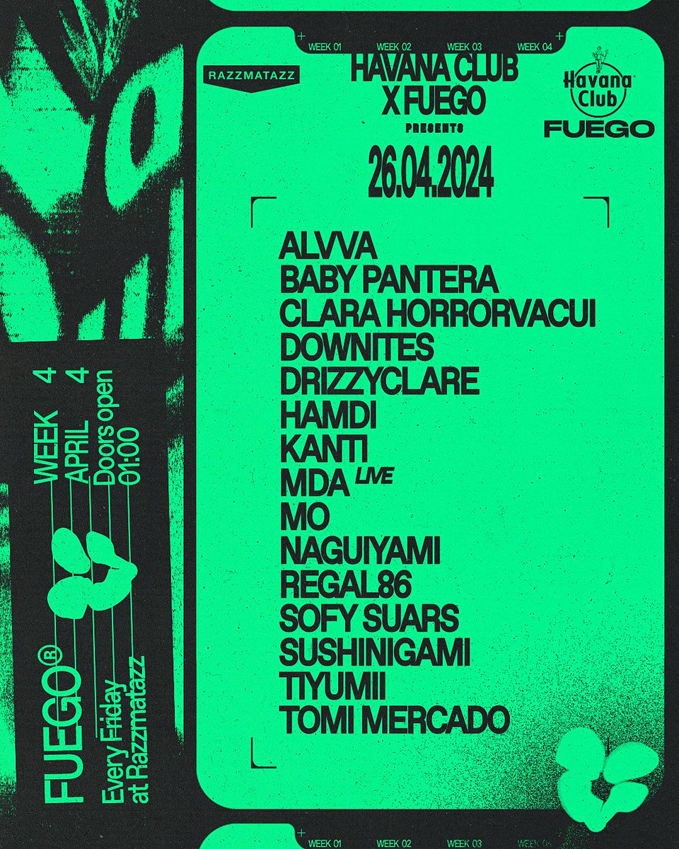 Este viernes 26 de abril en Fuego @RazzmatazzClubs.
Info y entradas: salarazzmatazz.com/clubs/fuego