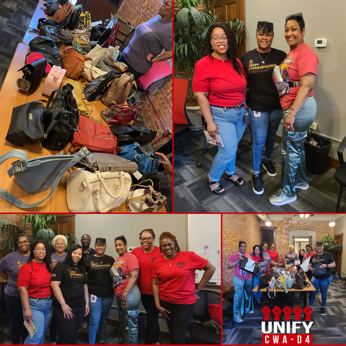 We're proud to share that @CWA4900 has made a heartfelt contribution to Indy Champions by donating over 100 stuffed purses to the Purses with Purpose initiative. This generous donation supports survivors of domestic violence and advocates for meaningful change. #CWAStrong