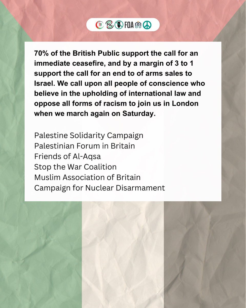 Rejecting baseless claims, Palestine march organizers reaffirm solidarity against Israel's aggression. Join us in London this Saturday to uphold justice and peace. See full statement below. #FreePalestine #CeasefireNow