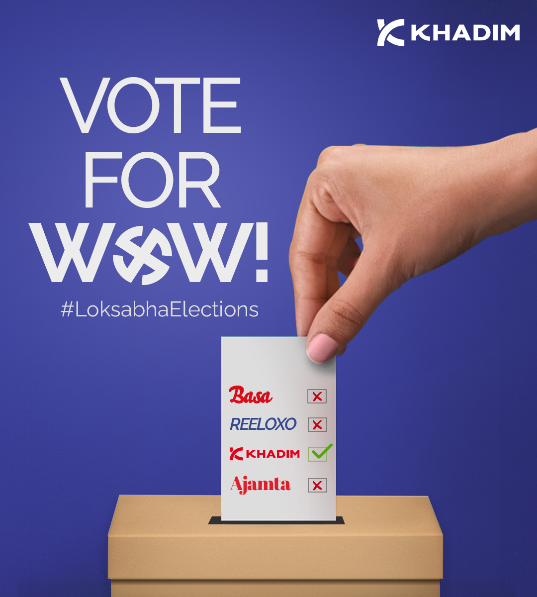 Now's the time to choose what's right for you and your loved ones✅.

#Khadims #ItsWOWItsKhadim #LokSabhaElections2024 #Elections2024