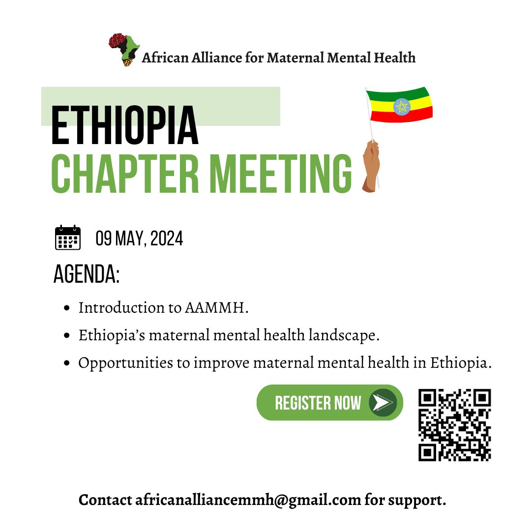 matmentalhealth's tweet photo. We're excited to begin working with our partners from the 'Land of 13 Sunshines' #Ethiopia to promote #MaternalMentalHealth.
We're inviting everyone to a meeting on 9 May 2024 to strengthen #AAMMH's role in Ethiopia.
📢Please retweet and share.
🔗https://t.co/OyFcnYWIjL https://t.co/LMz06I9xy1