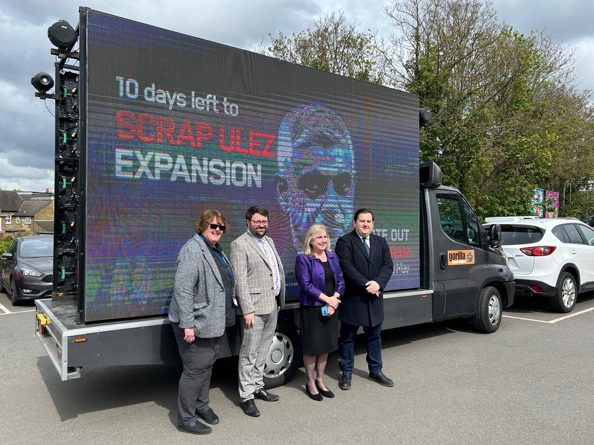 Just 10 days until we have the chance to stop four more years of Sadiq Khan. 

We'll reverse the ULEZ expansion and stop Pay-Per-Mile.

You have 3 ballots - vote Susan Hall (<a href="/Councillorsuzie/">Susan Hall AM</a>) for Mayor, Thomas Turrell for #Bexley &amp; #Bromley and <a href="/Conservatives/">Conservatives</a> on the London list.