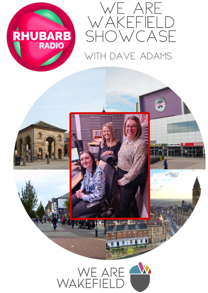 🎙On the @wearewakey Showcase at 6pm this Tuesday on Rhubarb Radio, Dave Adams welcomes its MD, Claire Sutherley, with an update on events coming up, along with Kelly Smith, MD of Juice Personnel, and Helen Mc Donald, MD of Solupak, who are We Are Wakefield Ambassadors.