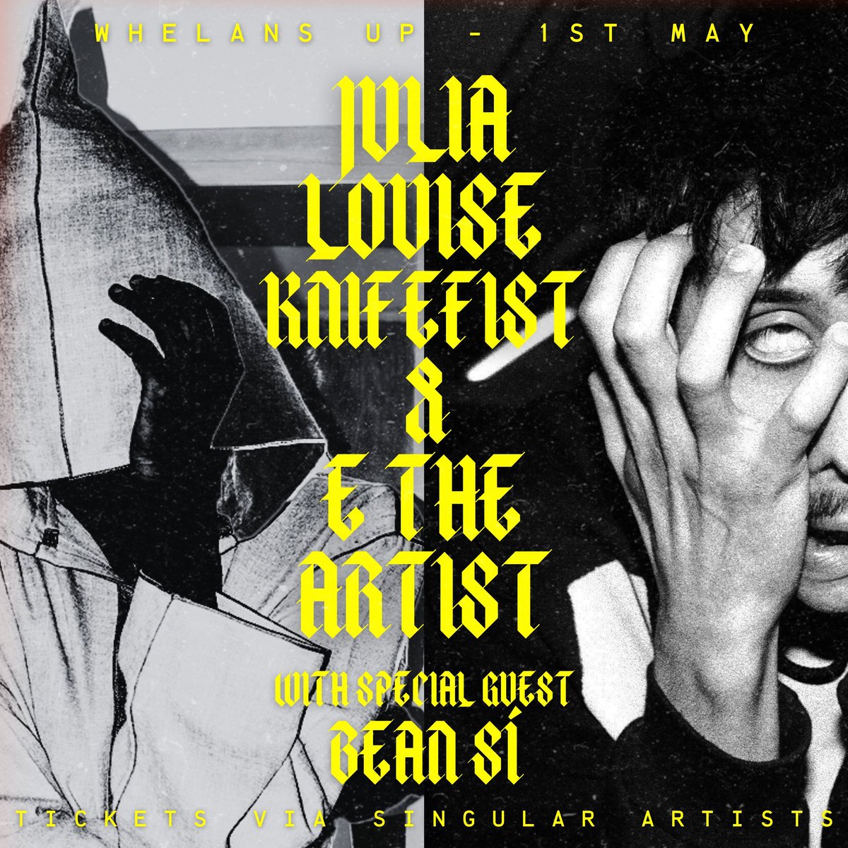 SPECIAL GUEST ADDED #BeanSí will be joining... #JuliaLouiseKnifefist + #ETheArtist for their special DOUBLE HEADLINER @whelanslive (Up) Dublin Wed, 1st May 2024 TIX + MORE ⬇️ singularartists.ie/show/jlk_e/ JLK's 'Valley' EP - OUT NOW youtu.be/pZK8s7Kkwvw