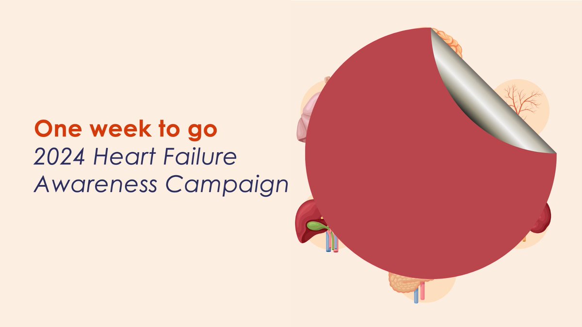 Only one week to go until our 2024 Heart Failure Awareness Campaign! All will be revealed soon - stay tuned to Global Heart Hub social channels and globalhearthub.org, launching May 1 - 31. #HeartFailureAwareness #HFAwareness