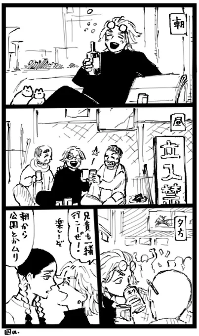 昔の漫画
誰とでも仲良くなれる素敵なりんちゃんと
蘭は酒が強いのか弱いのか論争 